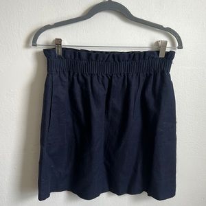 J. Crew Linen Navy Skirt